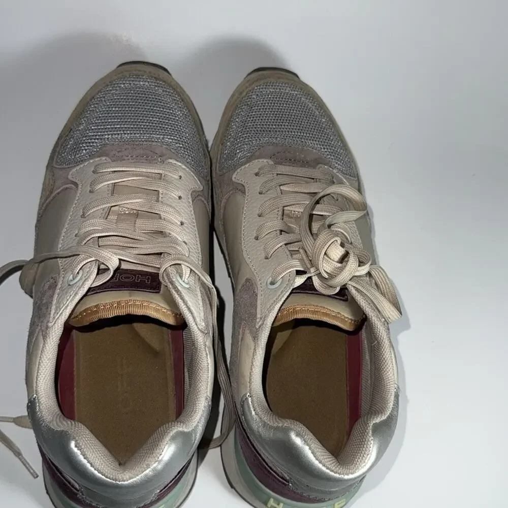 Hoff city sneakers multi color block lace up. women’s size 9
